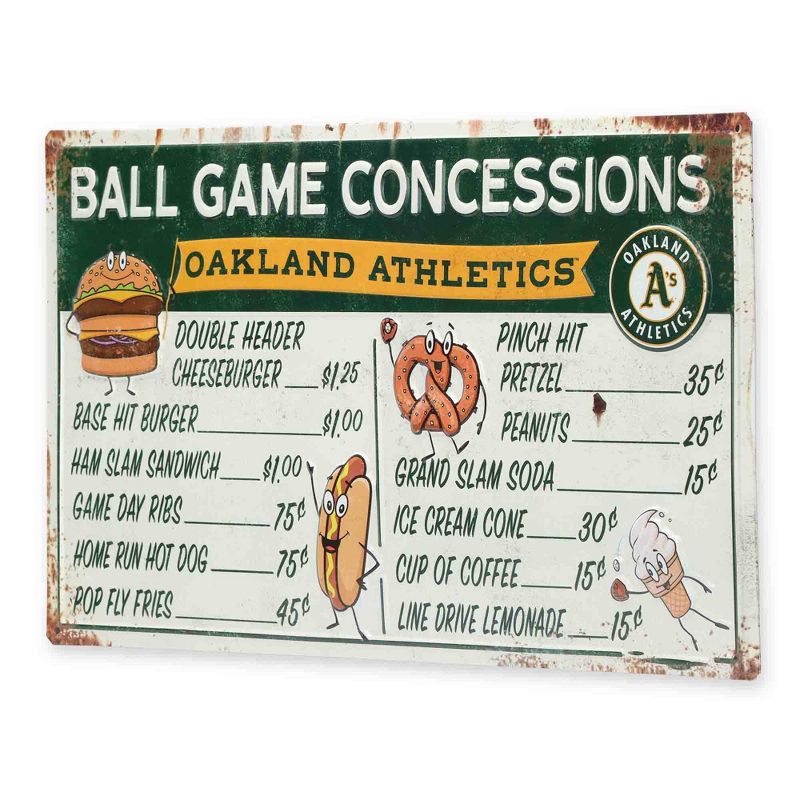 MLB Oakland Athletics Baseball Concession Metal Sign Panel, 2 of 5