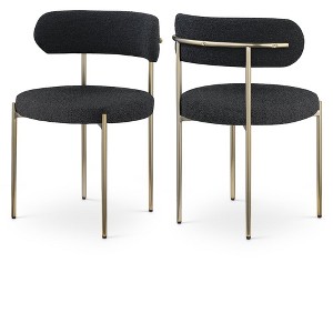 Meridian Furniture,Beacon Boucle Fabric Dining Chair, Set of 2 - 1 of 4