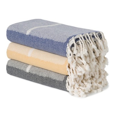 Olive & Linen Track Turkish Towel