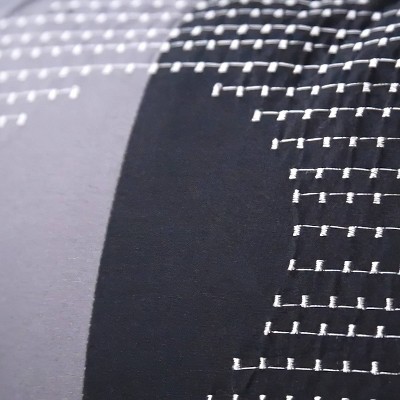 Elsie Gray and Black 7-Piece Queen Comforter Set