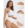 Allegra K Women's High Waist Tummy Control Stretch T-back Breathable Comfortable Thongs - 3 of 4