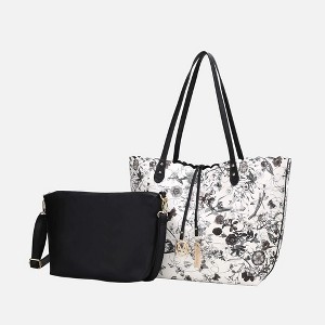 MKF Collection Danielle Reversible Shopper Tote Floral Bag, Crossbody Pouch Handbag Purse by Mia K - 1 of 4
