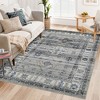 Washable Rug Vintage Rug Non Slip Indoor Floor Carpet Boho Accent Area Rug for Living Room Bedroom Kitchen - 2 of 4