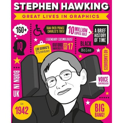 Great Lives in Graphics: Stephen Hawking - by  Button Books (Hardcover)