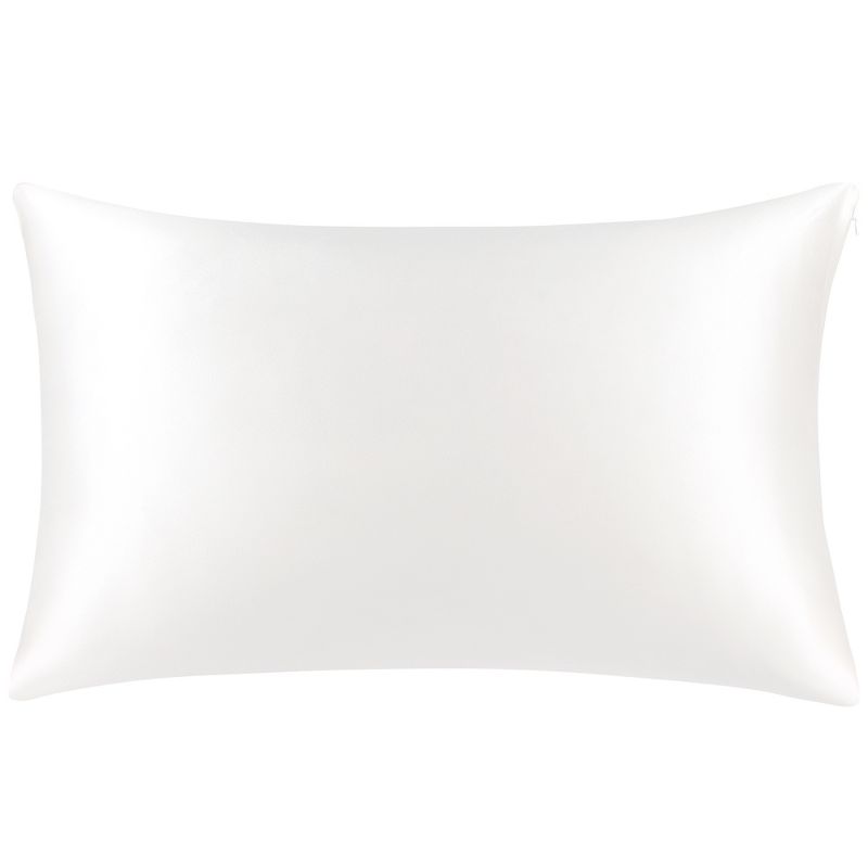 PiccoCasa Soft Pure Silk 22 Momme Silk with Hidden Zipper Pillowcases 20" x 26", 3 of 5