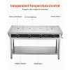 VEVOR 4-Pan Commercial Food Warmer,Electric Steam Table with Independent Temperature Control,450Wx4 Stainless Steel Buffet Catering Food Warmer,Silver - 4 of 4
