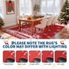 Acekool Christmas Area Rug Xmas Pine Red Rugs Winter Stars Snowflakes Holiday Carpet Washable Christmas Decor for Living Room Bedroom - 2 of 4