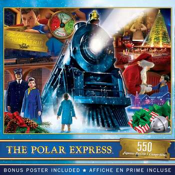 MasterPieces 550 Piece Glitter Christmas Jigsaw Puzzle - Polar Express Ride