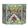 Chloe Lighting Anisoptera Purity Tiffany-Glass 3pcs Folding Dragonfly Fireplace Screen 44"Wide - 3 of 4