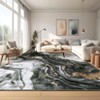 Indoor Modern Abstract Large Area Rugs for Bedroom Living Room, Washable Soft Non Slip Floor Carpet for Dining Room Office Home - 3 of 4