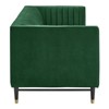 Devote Channel Tufted Performance Velvet Sofa Emerald - Modway: Stain-Resistant, Retro Glam Decor, Gold Accents - 2 of 4