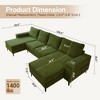 XIZZI Upholstered Sectional Sofa with Comfy Chaise Large Deep Seat, Minimalist Modular Couches Sleeper for Living Room Bedroom Apartment Lounge - 2 of 4