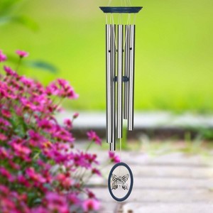 Woodstock Wind Chimes Signature Collection  Wind Fantasy Chime  24'' Silver Wind Chime - 1 of 4