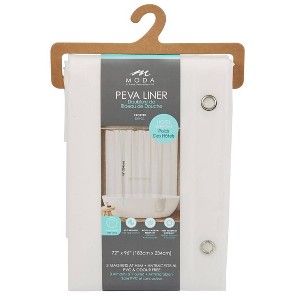 Moda at Home 2pc Coronet Peva Hotel Extra Long Frosted Shower Curtain Liner - 1 of 3