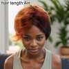 Unique Bargains Women's Small Wave Curly Short Hair Wig High Temperature Fiber 4in Brown Black 1 Pc - 4 of 4
