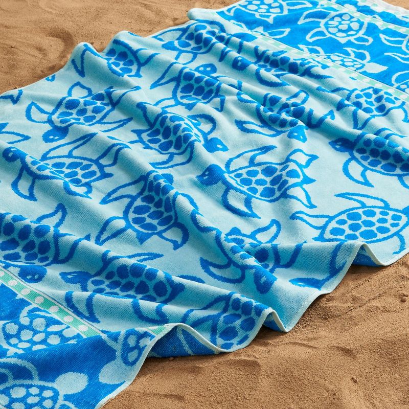 Cotton Jacquard Theme Printed Beach Towel 2 Pack - Great Bay Home, 4 of 8