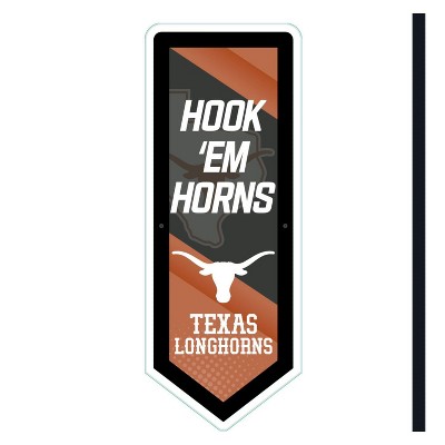 Evergreen Ultra-Thin Glazelight LED Wall Decor, Pennant, University of Texas- 9 x 23 Inches Made In USA