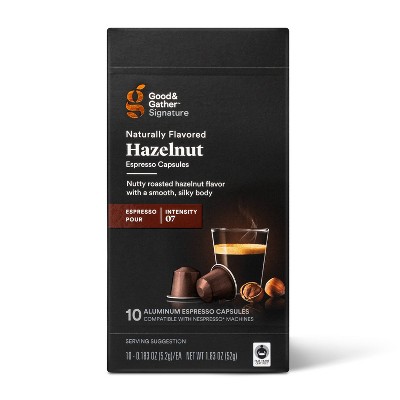 Signature Naturally Flavored Hazelnut Espresso Pods Roast Coffee - 10ct - Good & Gather™ Target