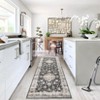 Washable Vintage Rug Non Slip Low Pile Rug Soft Throw Floor Cover Foldable Indoor Carpet for Living Room Bedroom Office - 3 of 4