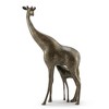 SPI Home Giraffe Mama and Baby Sculpture – 11" Solid Brass Animal Figurine for Safari, Nursery, or Nature-Inspired Display - 3 of 4
