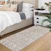 Vintage Geometric Striped Print Area Rug Runner Rug Washable Rug Stain Resistant Runner Rug with Non-Slip Backing Low Pile Floor Cover Taupe - 2 of 4