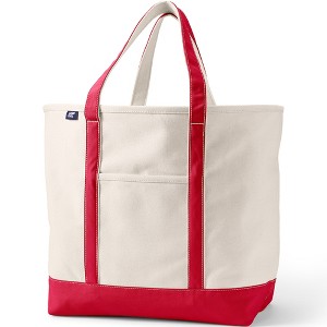 Lands' End Open Top Canvas Tote Bag - 1 of 4