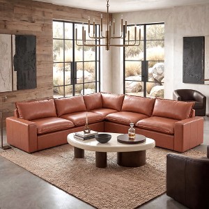 Christopher Knight Home Weston Modern Faux Leather 5-Seater L