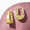 Ross-Simons Italian 18kt Yellow Gold Filigree Hoop Earrings - 3 of 4