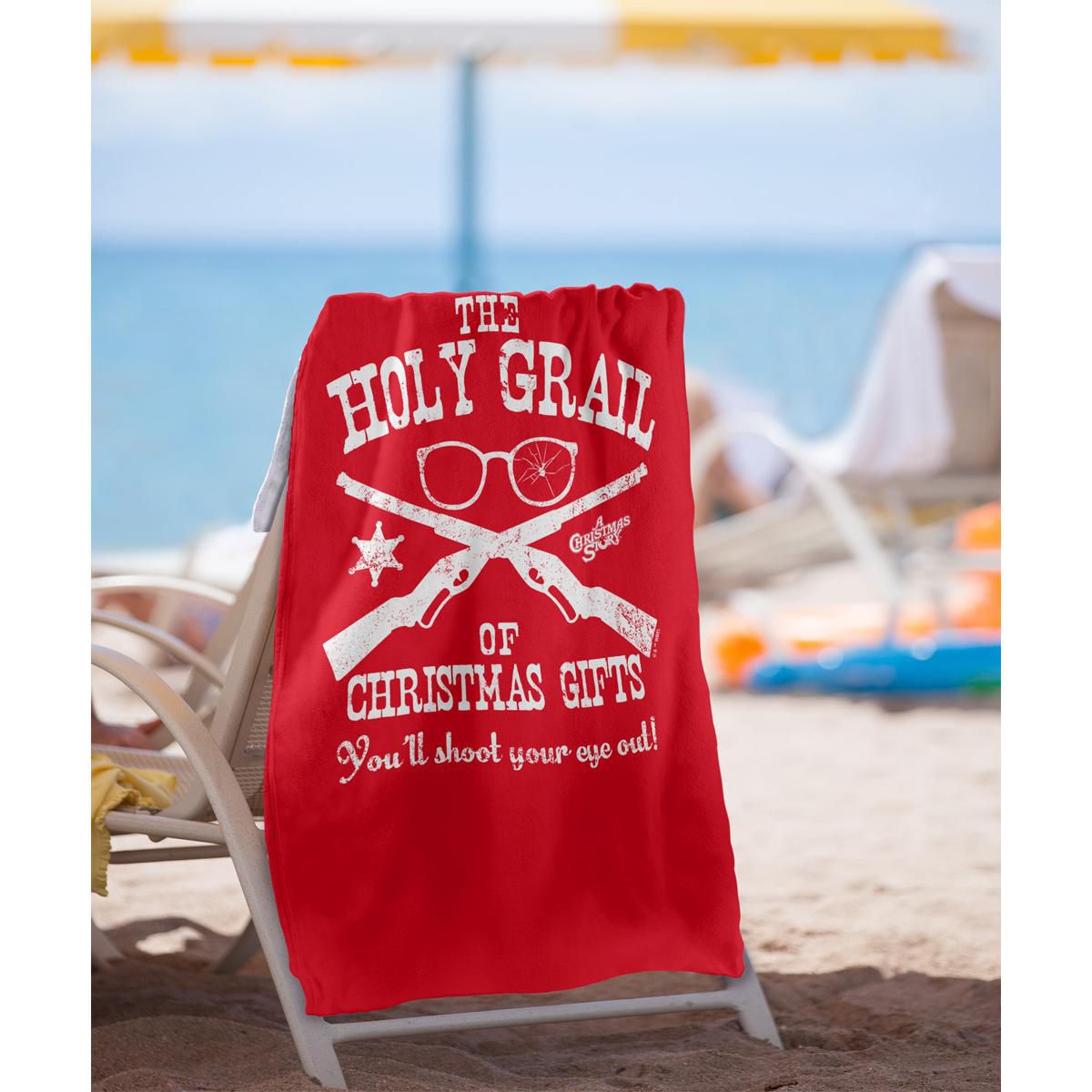 A Christmas Story The Holy Grail 30" x 60" Beach Towel - thumbnail 2