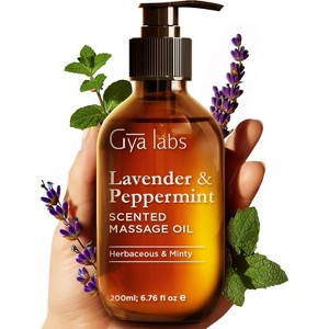 Gya Labs - 6.76 Fl Oz Lavender & Peppermint Massage Oil - 1 of 4