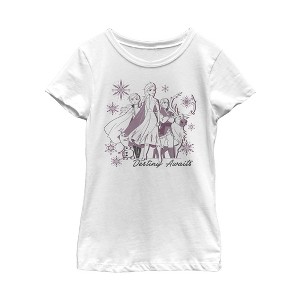 Girl's Frozen 2 Elsa Believe Watercolor T-Shirt - 1 of 4