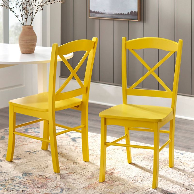 Set of 2 Tiffany Cross Back Chairs - Buylateral, 3 of 8
