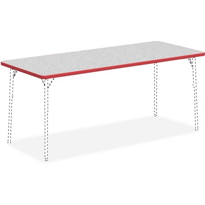 Lorell Activity Tabletop 30"x72" Gray/Red 99921