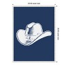 Amanti Art Navy Blue Cowboy Hat by Jolly and Dash Canvas Wall Art Print Framed - 3 of 4