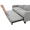 69" Convertible Sleeper Sofa Bed, Loveseat with Pullout Bed and Reclining Backrest, Ideal for Living Room Office Apartment Bedroom, Light Gray - 4 of 4