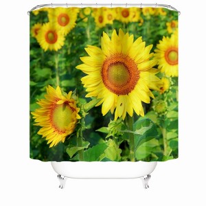 Open Sunflower Shower Curtains for Bathroom Waterproof Fabric Bath Curtain Durable Soft Stylish Bathroom Decor 72x72 Inch - 1 of 1