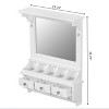 Floating Makeup Vanity with Mirror, Wall-Mounted Storage Vanity with Drawers, Space-Saving Decorative Home Organizer for Small Space, White - 2 of 4