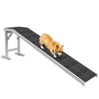 PawHut Pet Ramp, Dog Bed Ramp for Dogs with Non-Slip Carpet and Top Platform