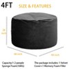4 Ft Large Bean Bag Chairs for Adults/Teens with Shredded Foam Filling, Comfy Bean Bag Sofa with Filler Included, Soft Velvet Fabric Beanbags,4 Foot - 3 of 4