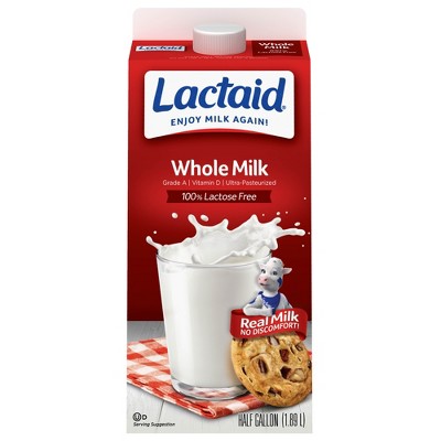Lactaid Lactose Free Whole Milk 0 5gal Target