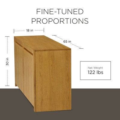Iris Natural Wood Contemporary Sideboard with Double Doors