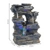 Sunnydaze Indoor Decorative Five Stream Rock Cavern Tabletop Water Fountain with Multi-Colored LED Lights - 13" - 3 of 4