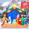 Joyfy 8 FT Long Christmas Inflatables Decoration, Christmas Nativity Scene Set with Built-in LEDs for Xmas Party Indoor Outdoor Yard Garden Lawn Decor - 4 of 4