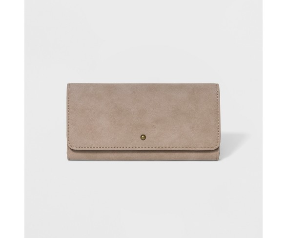 Women's Flap Tri-Fold Wallet - Universal Thread&#153; Taupe
