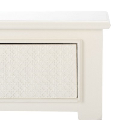 Haines White Wood 1-Drawer Accent Table with Storage