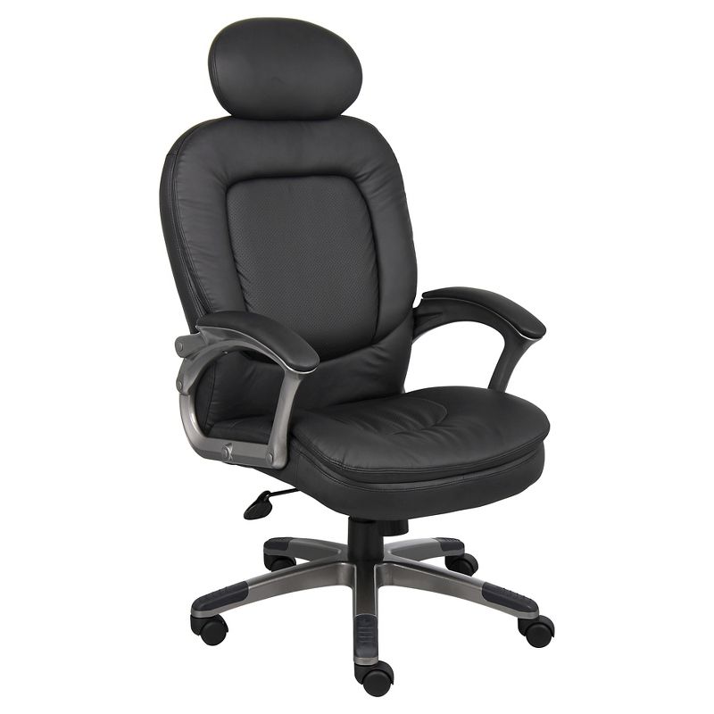 Executive Pillow Top Chair with Headrest Black - Boss Office Products, 4 of 9