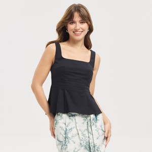 Women's Peplum Tank Top - A New Day™ Black XS : Target