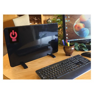Black Electric Flat Panel Heater with Thermostat, 23"