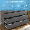 Resenkos Modern Mid Century 6 Drawer Wide Dressers Chests for Bedroom, Chest of Drawer Organizer Grey - 4 of 4