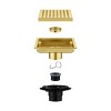 6 Inch Square Shower Floor Drain,Quadrato Pattern Grate Removable,with Flange Hair Filter,Stainless Steel - 4 of 4